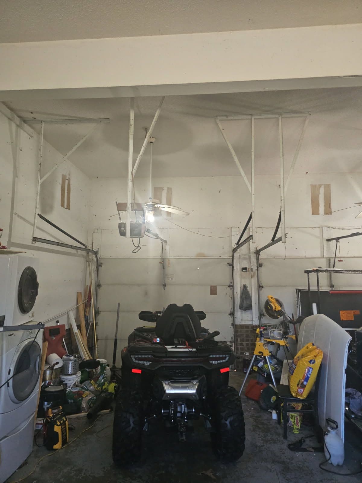Gallery photos for Double Garage High Lift Conversion with LiftMaster Jackshaft Openers: Image #1