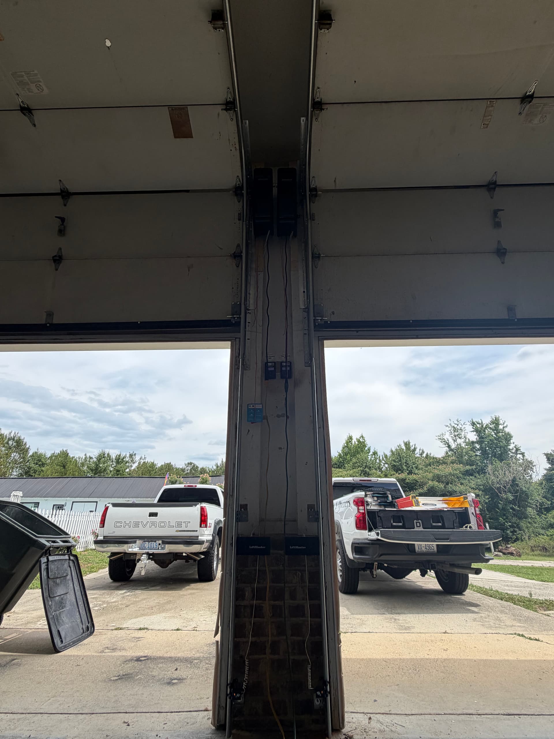 Gallery photos for Double Garage High Lift Conversion with LiftMaster Jackshaft Openers: Image #2