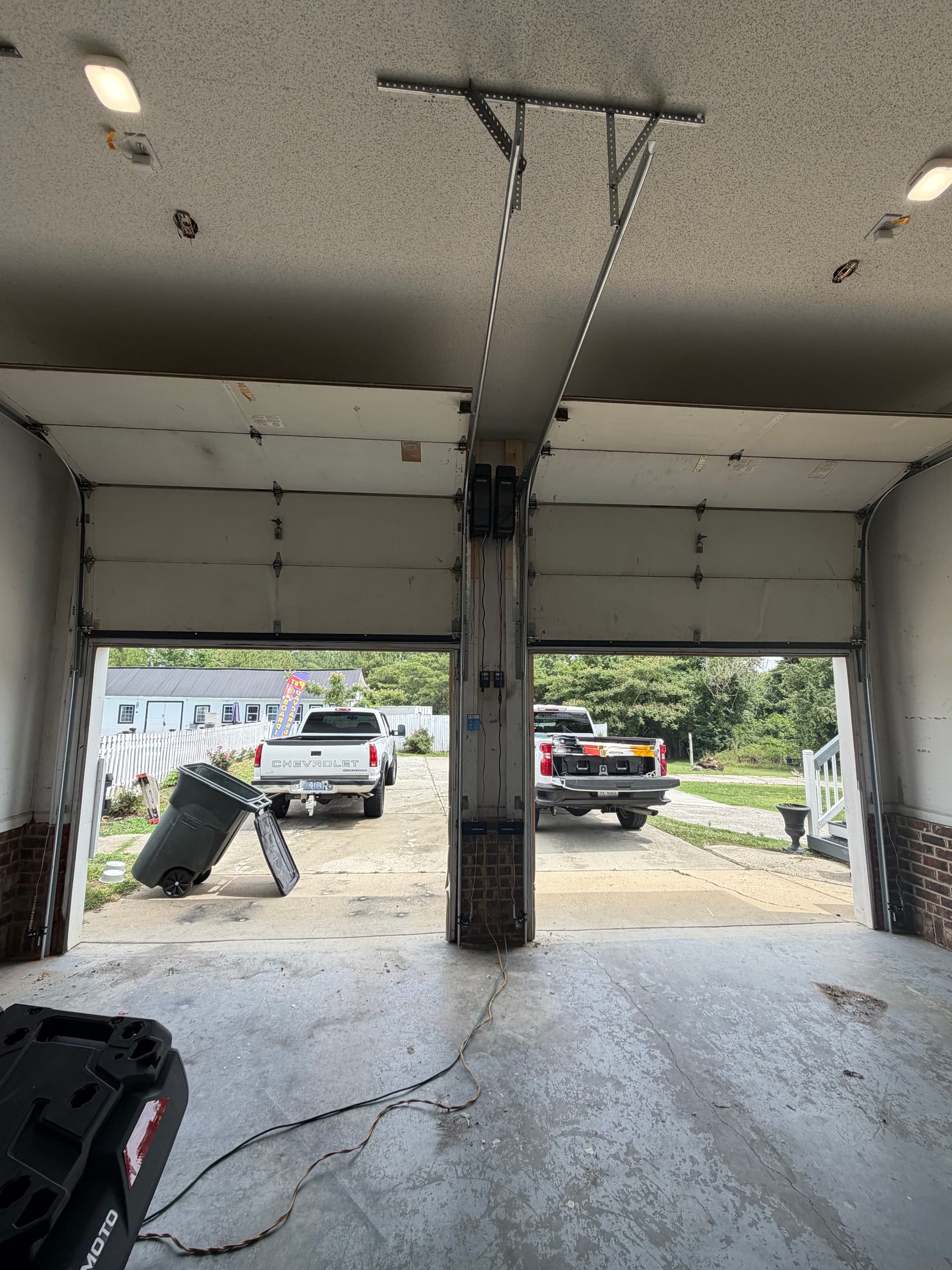 Gallery photos for Double Garage High Lift Conversion with LiftMaster Jackshaft Openers: Image #3