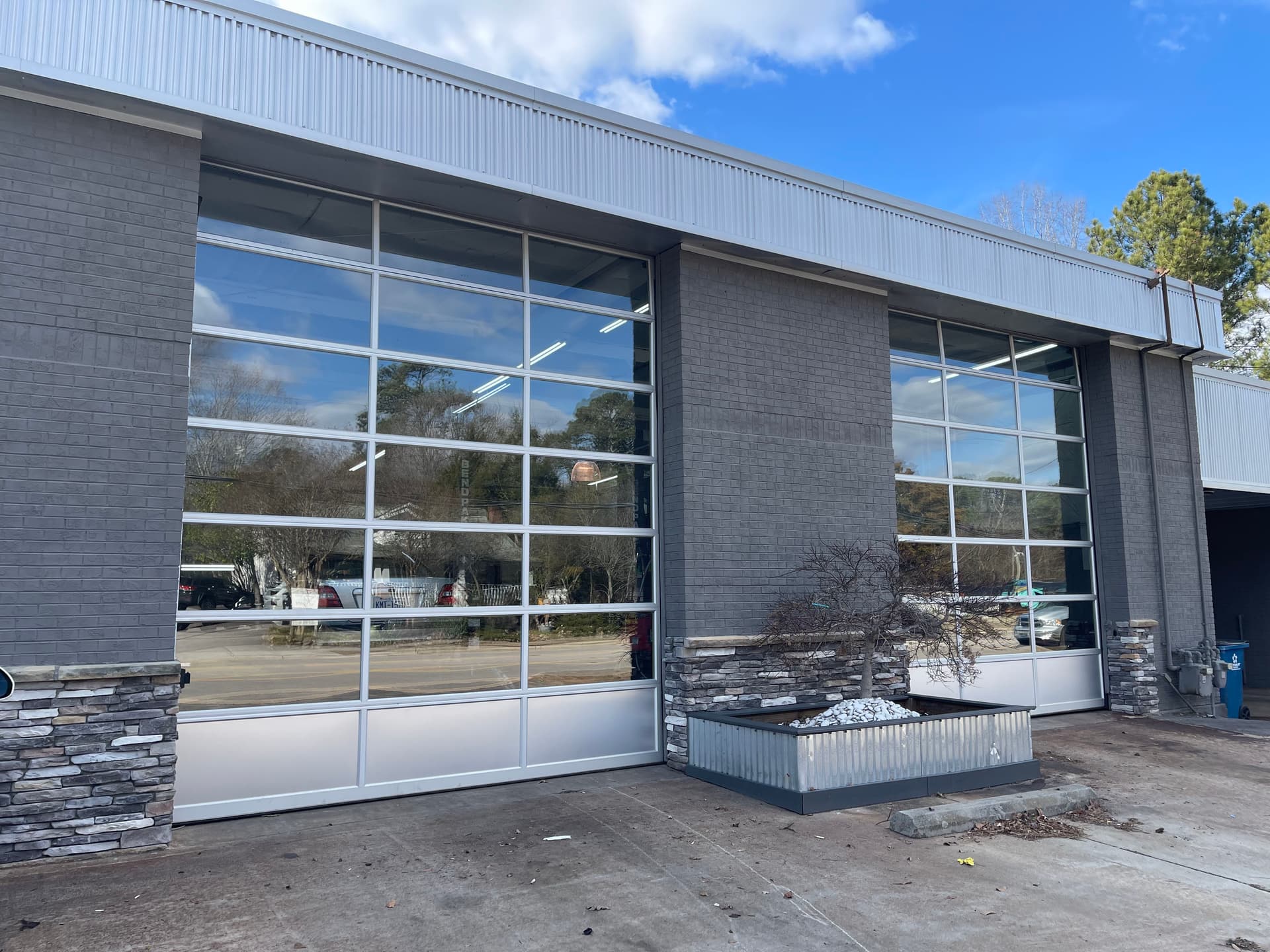 Commercial Full-View Glass Garage Door Service in the Raleigh Area image