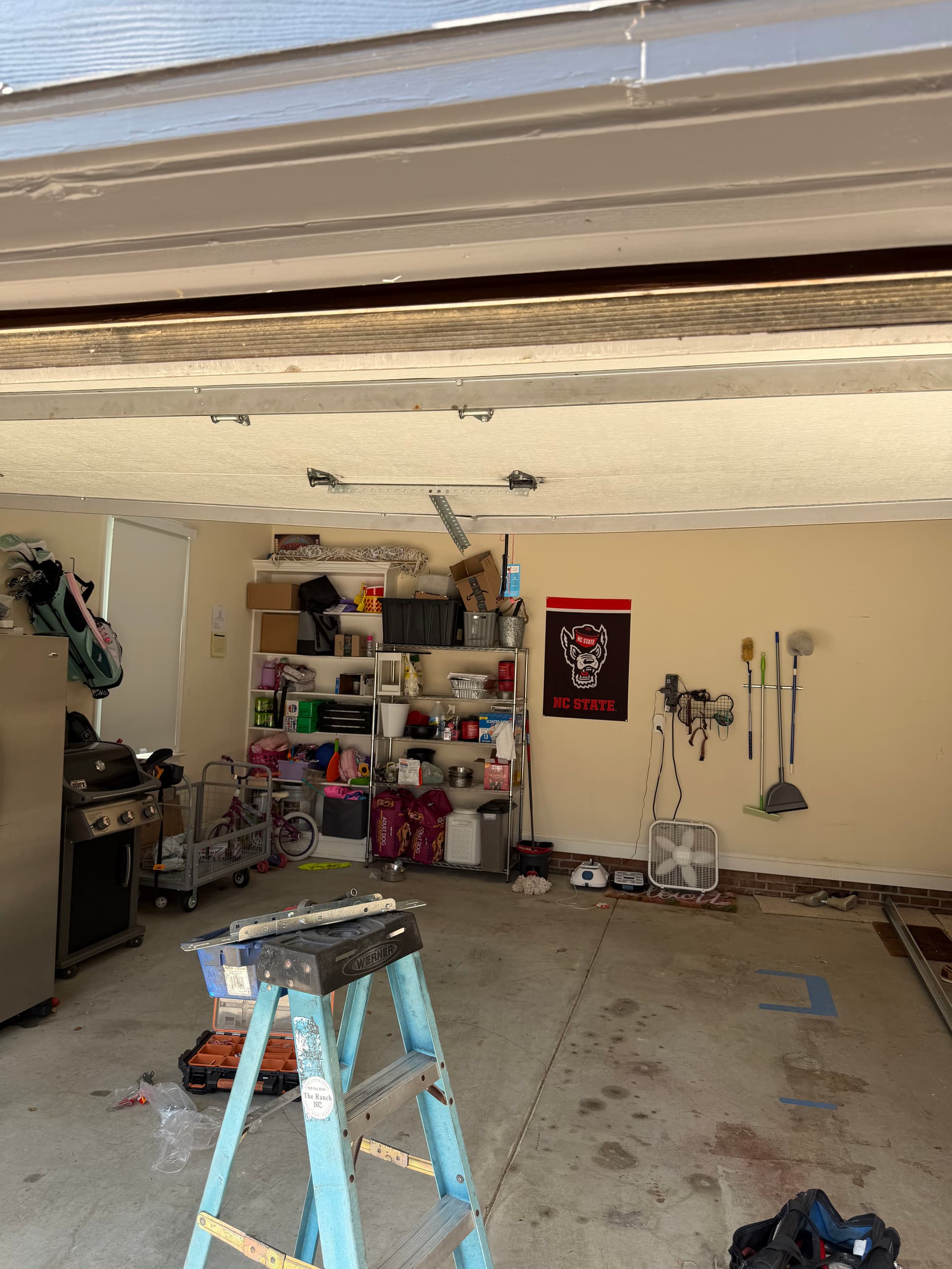 Gallery photos for Sagging Garage Door Pulled Back From the Edge in Raleigh: Image #1