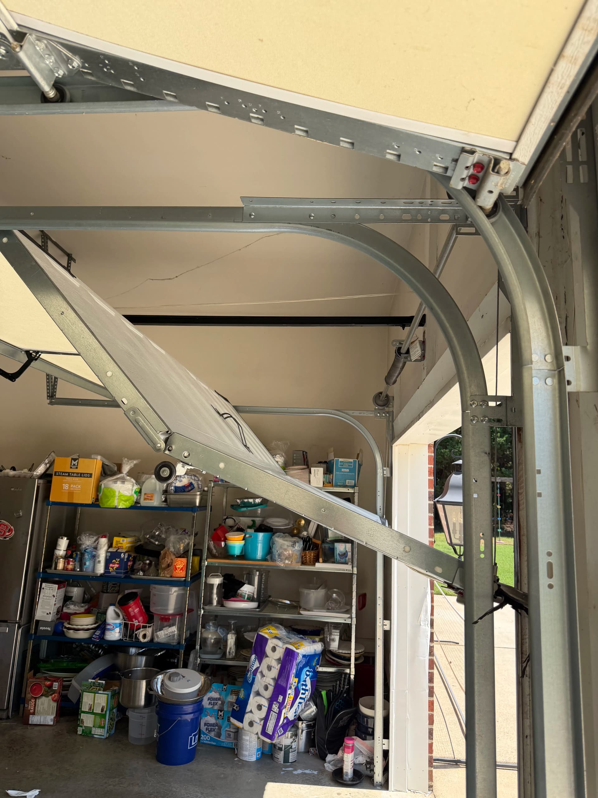 Gallery photos for Crooked Hung Garage Door Fixed and Upgraded in Wake Forest: Image #2
